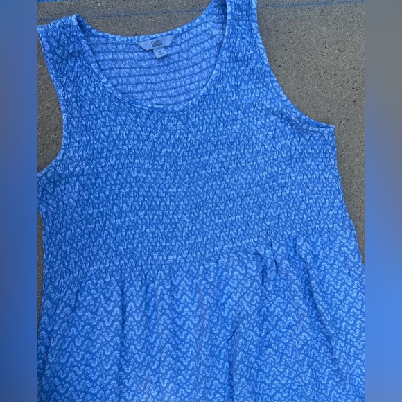 Croft & Barrow Blue Maxi A-Line Skirt with Smocked Detail Size XL - Picture 5 of 8